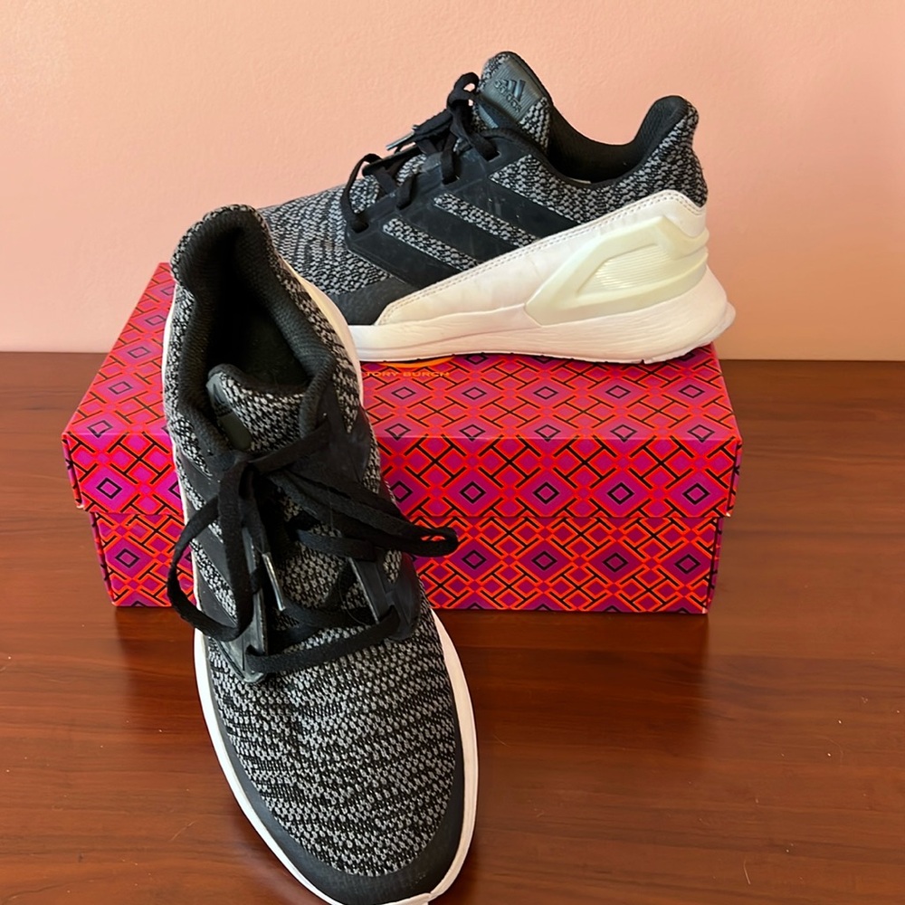Running kids, Adidas Rapidarun knit 4 grey – black – white